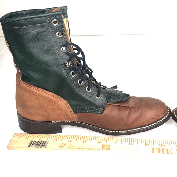 Kiltie Women’s Leather Riding Boots Lace-Up Brown - Picture 10 of 10